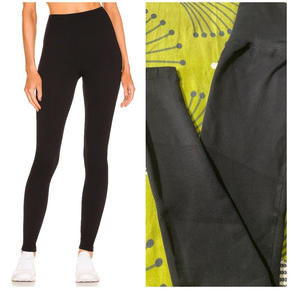 COMMANDO Allover Ribbed High Waist Leggings Small
